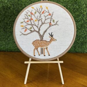 VENADITO BORDADO EN PUNTO DE CRUZ